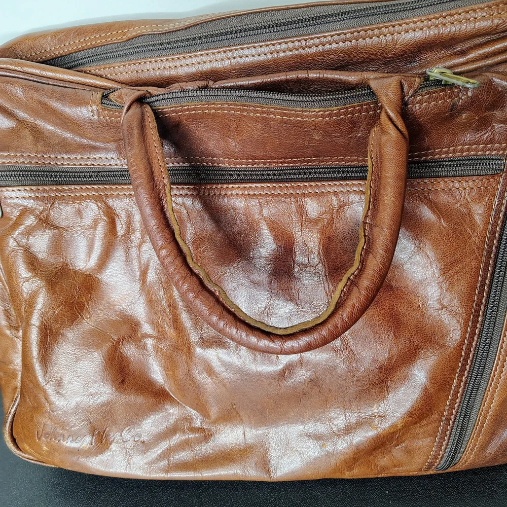 Johnny fly leather Convertible Backpack Messenger brown